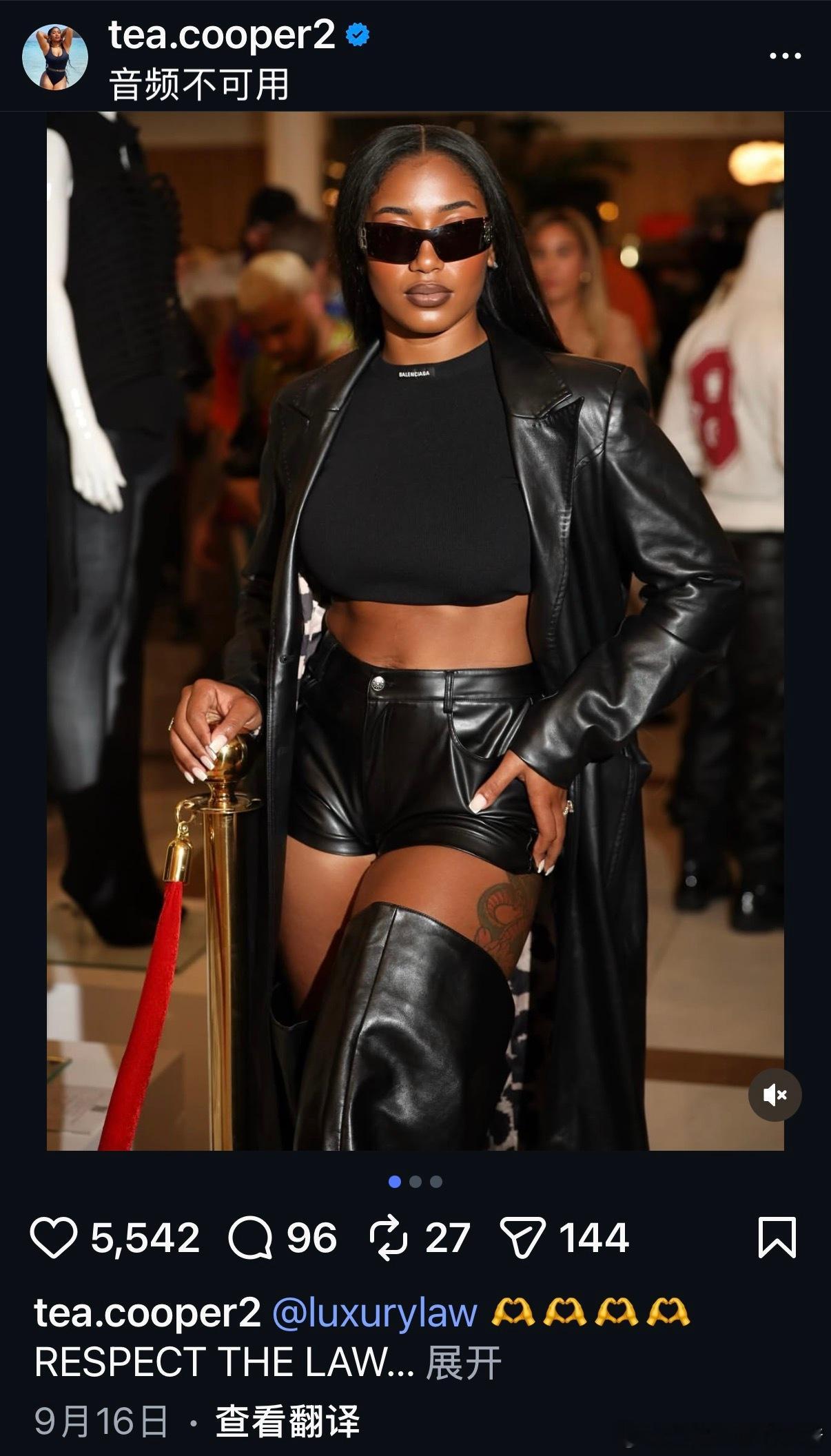 辽宁女篮 蒂娅库珀好红啊！不仅出席品牌活动、拍时尚杂志、走红毯，ins粉丝有24