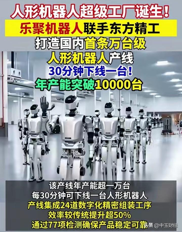 一家企业，每30分钟下线一台人形机器人！

如果这样的速度在国内许多智能制造企业