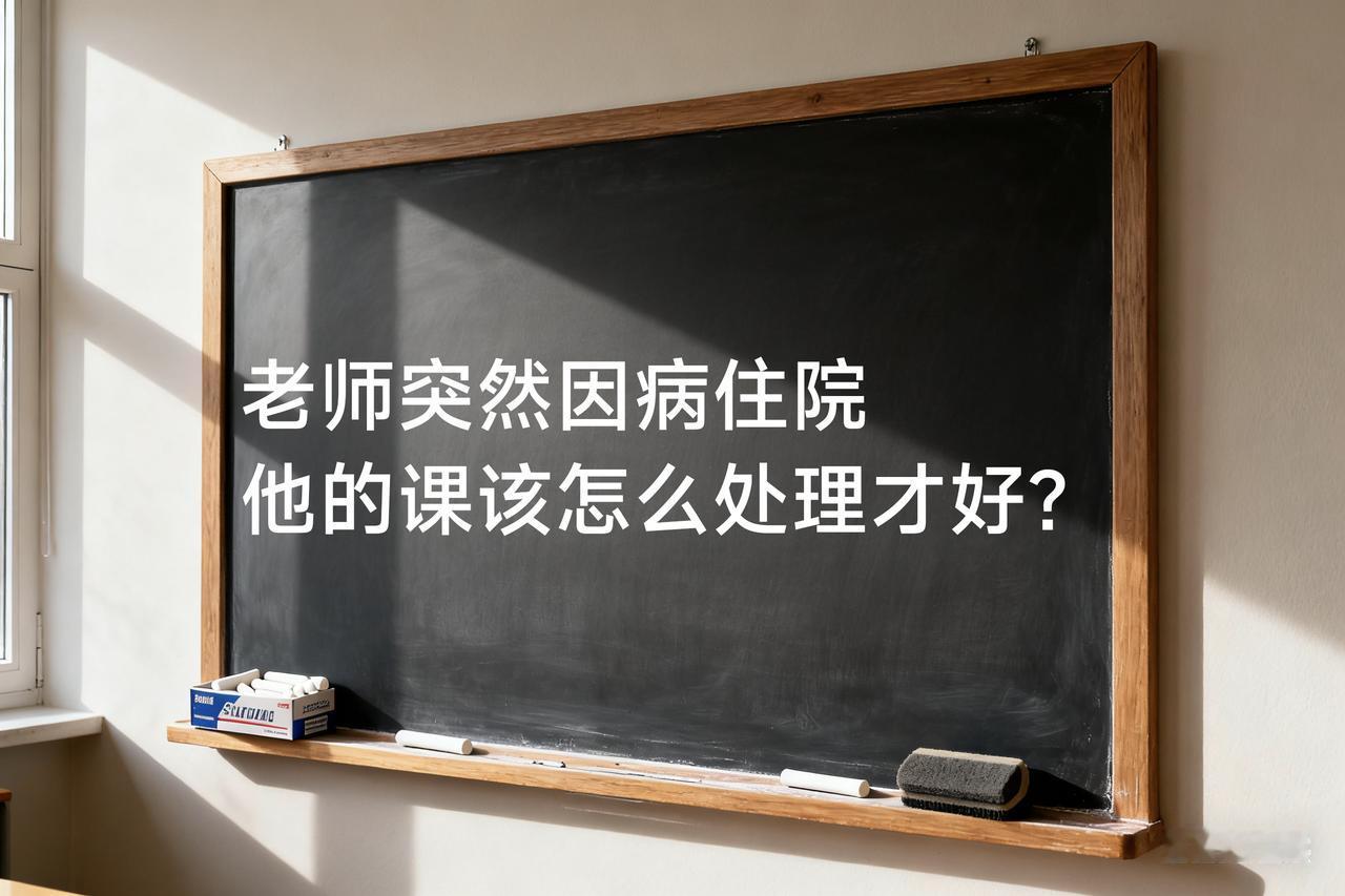 任课老师突然因病住院一段时间，这位老师的课应当怎么处理才好？怎么处理才既不影响学