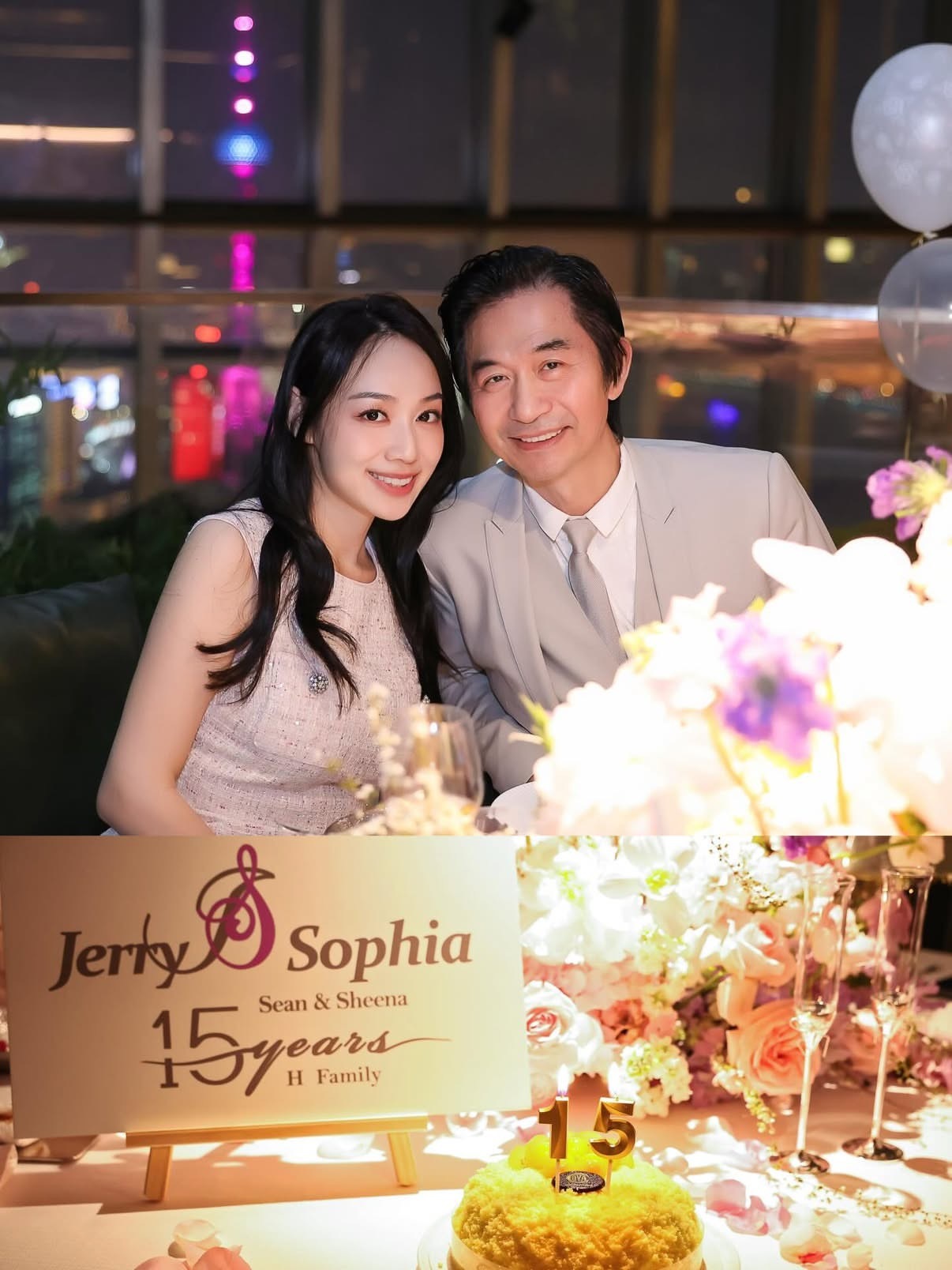 音乐人黄舒骏晒出和老婆结婚十五周年纪念照，兩人育有一男一女。（老婆张菁芳（Sop