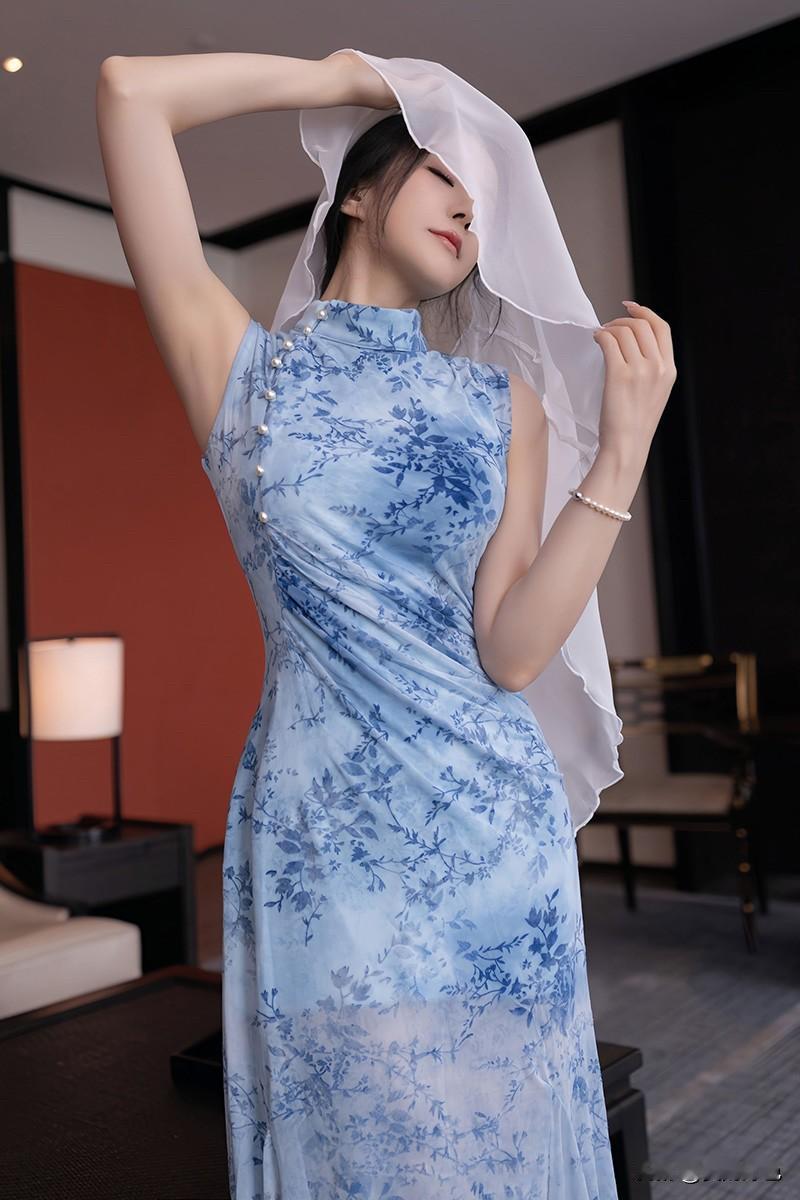 气质美女，着青衣，披白纱青衣美女 青衣美 青衣自拍