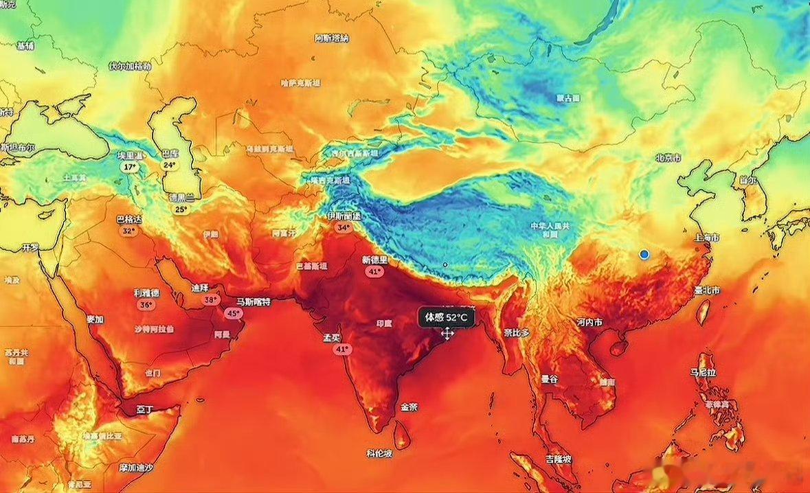 印度被烤糊了印度多地遭遇极端高温天气，气温接连突破45℃，热浪席卷城乡，电力、农