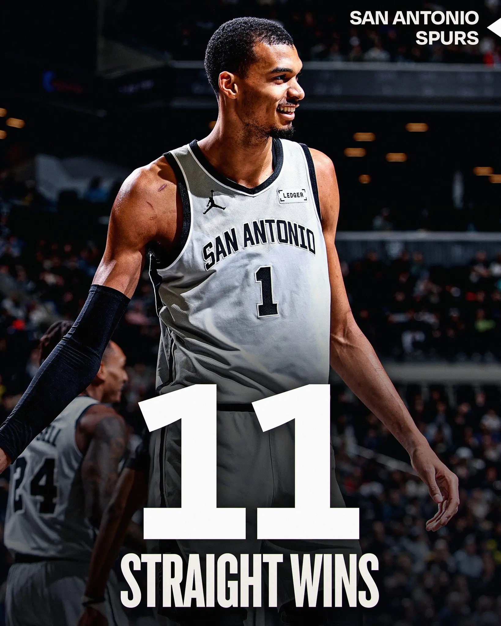 🔥二月份全胜！！NBA官方：恭喜马刺继续扩大近10个赛季以来最长连胜记录NBA