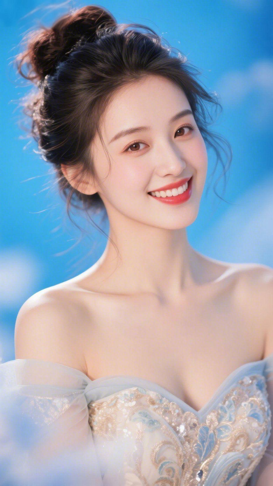 晴空云舒
 
万里晴空湛碧天，
闲云舒卷自悠然。
天光澄澈开清境，
云影悠浮映远