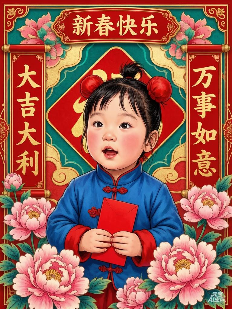 新春快乐，万事如意，大吉大利！🎉💰💐