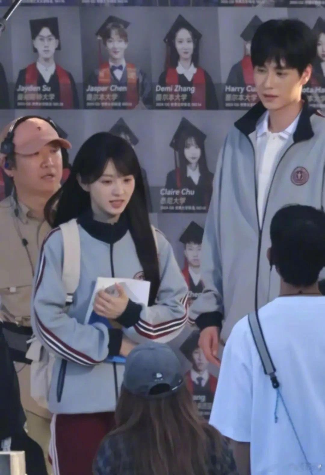 近期在拍剧男女主同框田曦薇、胡一天《天才女友》林一、卢昱晓《折月亮》张凌赫、王楚