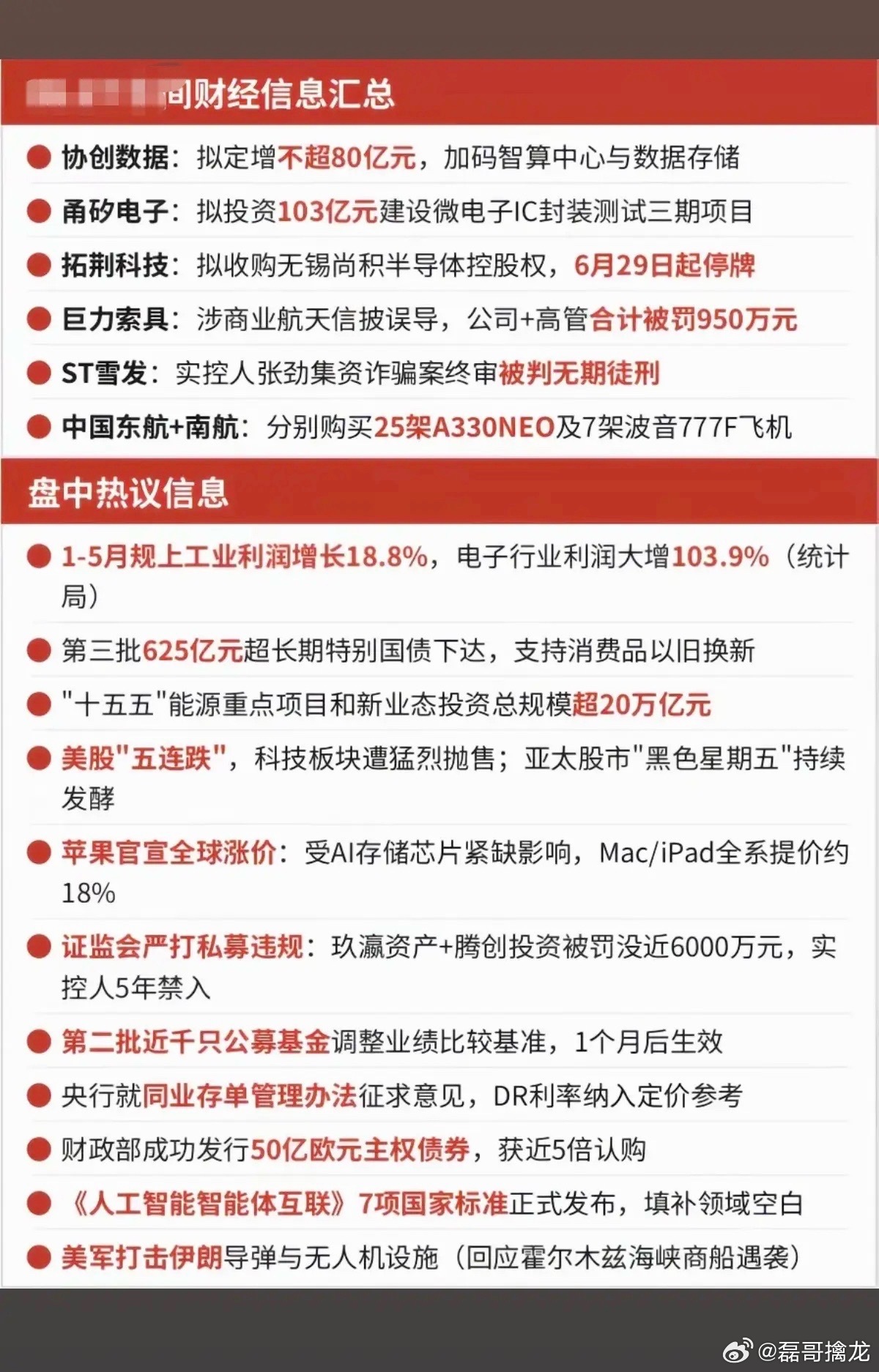 6.28周日  最新：财经热点信息汇总！1.第四代半导体2.脑机接口3.可控核聚