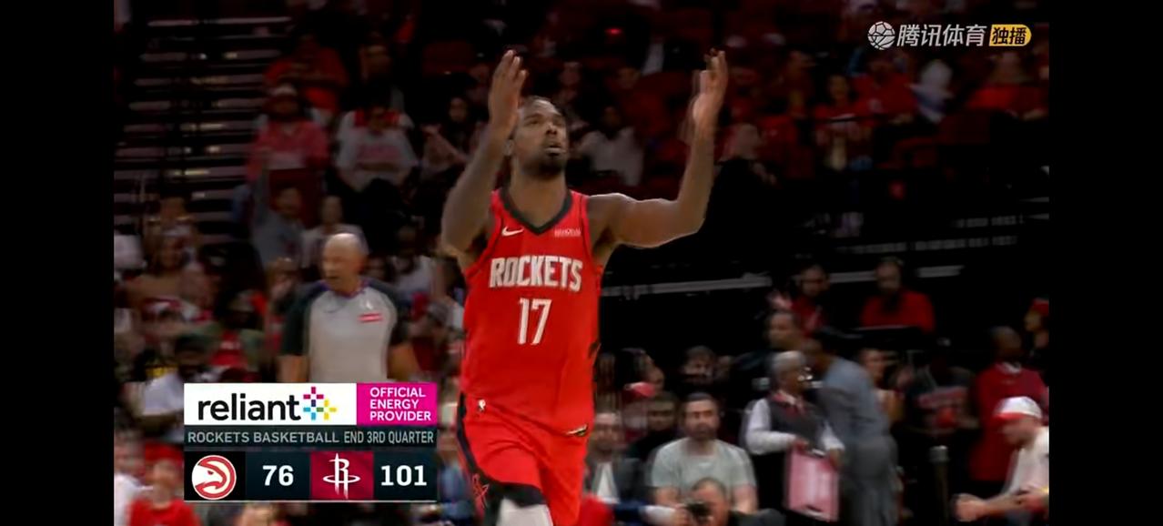 今天火箭在老鹰身上找到了赢球的感觉，117:95大胜对手，结束了自己的两连败，也