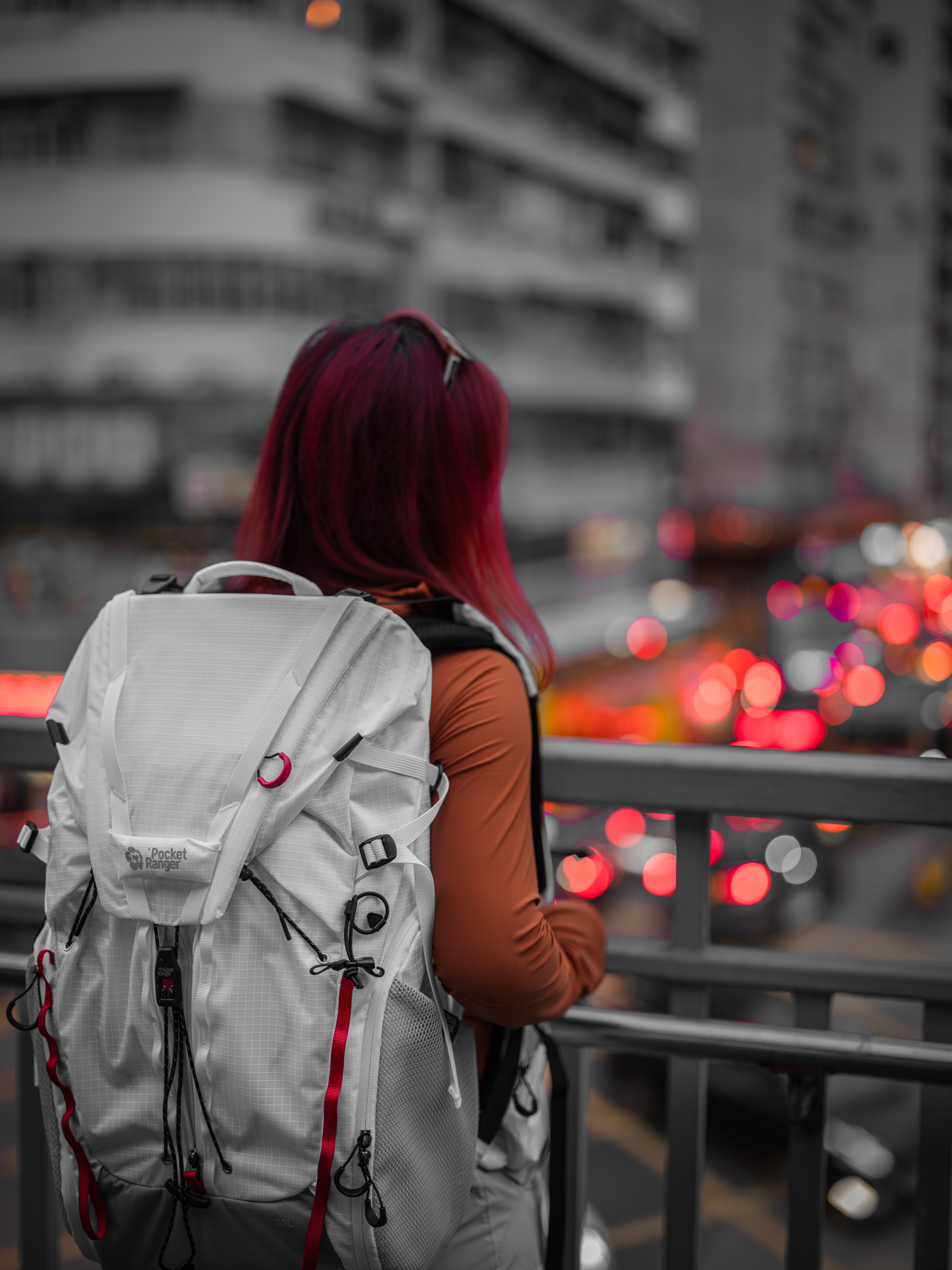 【又来抽奖辣】最近还没开始跑户外在城市基本都用波奇客轻装出门25L白包配一点红色