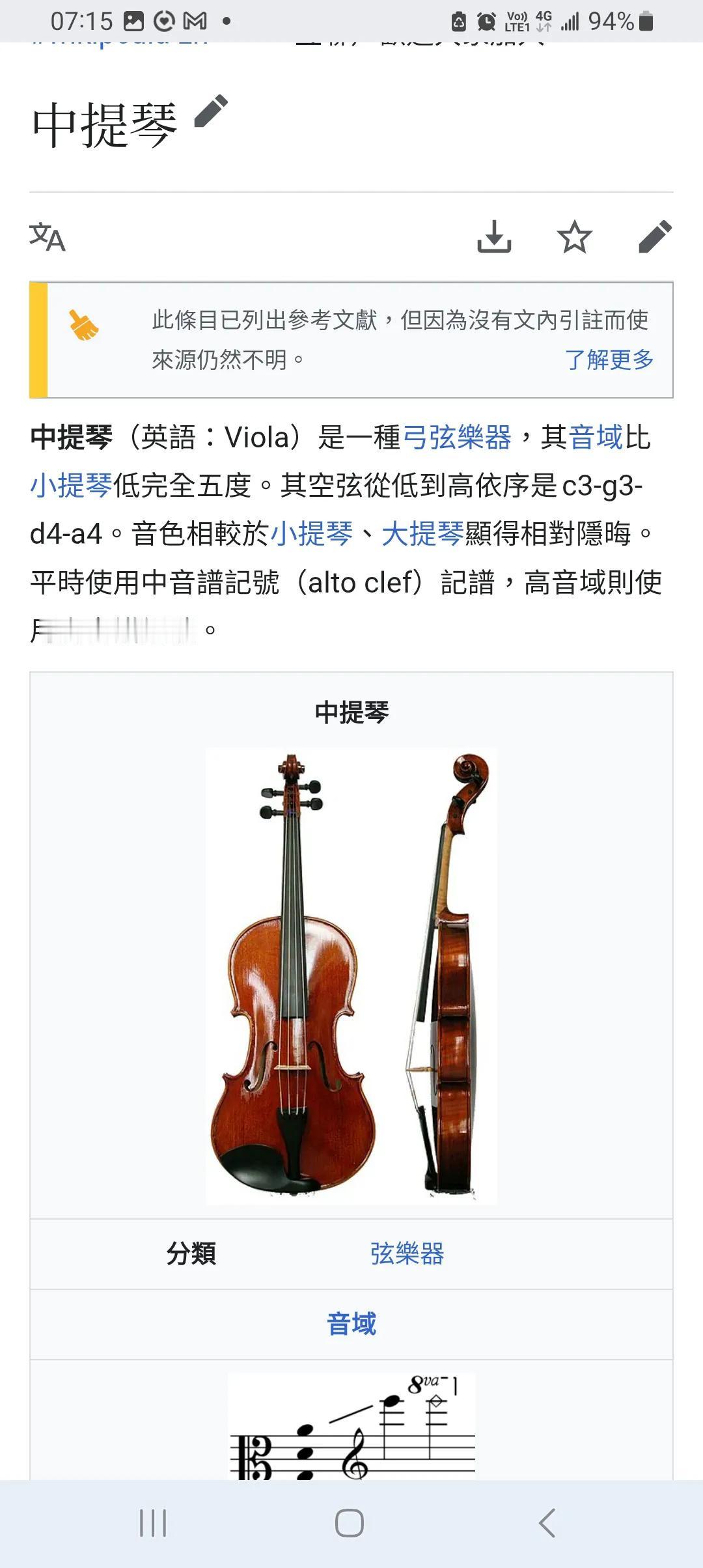 因大外孙女是校乐队中提琴首席，上网了解一下中提琴Viola 与小提琴Violin