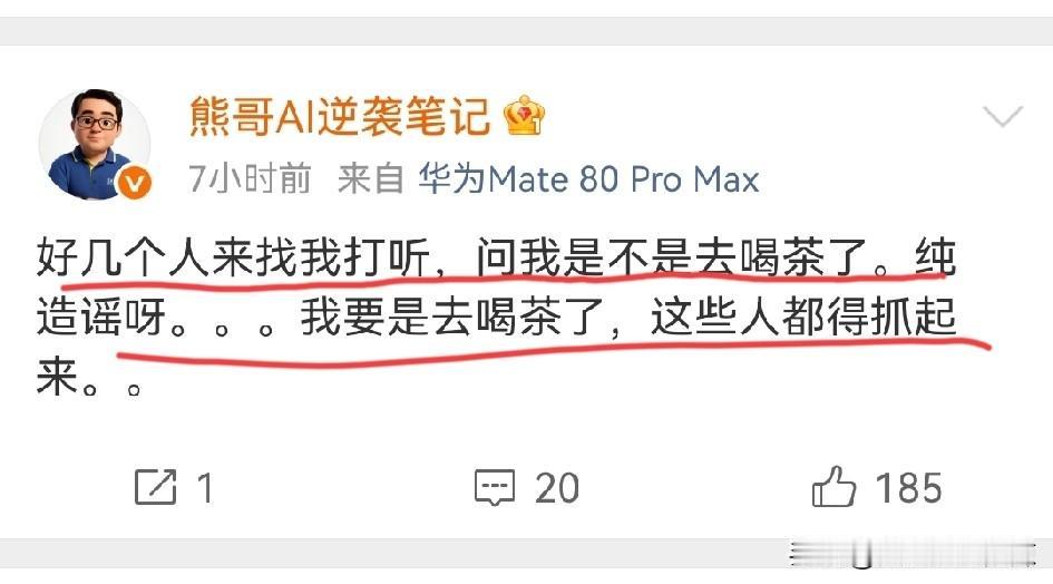 大熊这句话值得细品：如果我要是去喝茶了，那些涉及其中的人都得进去。
没有人能够真
