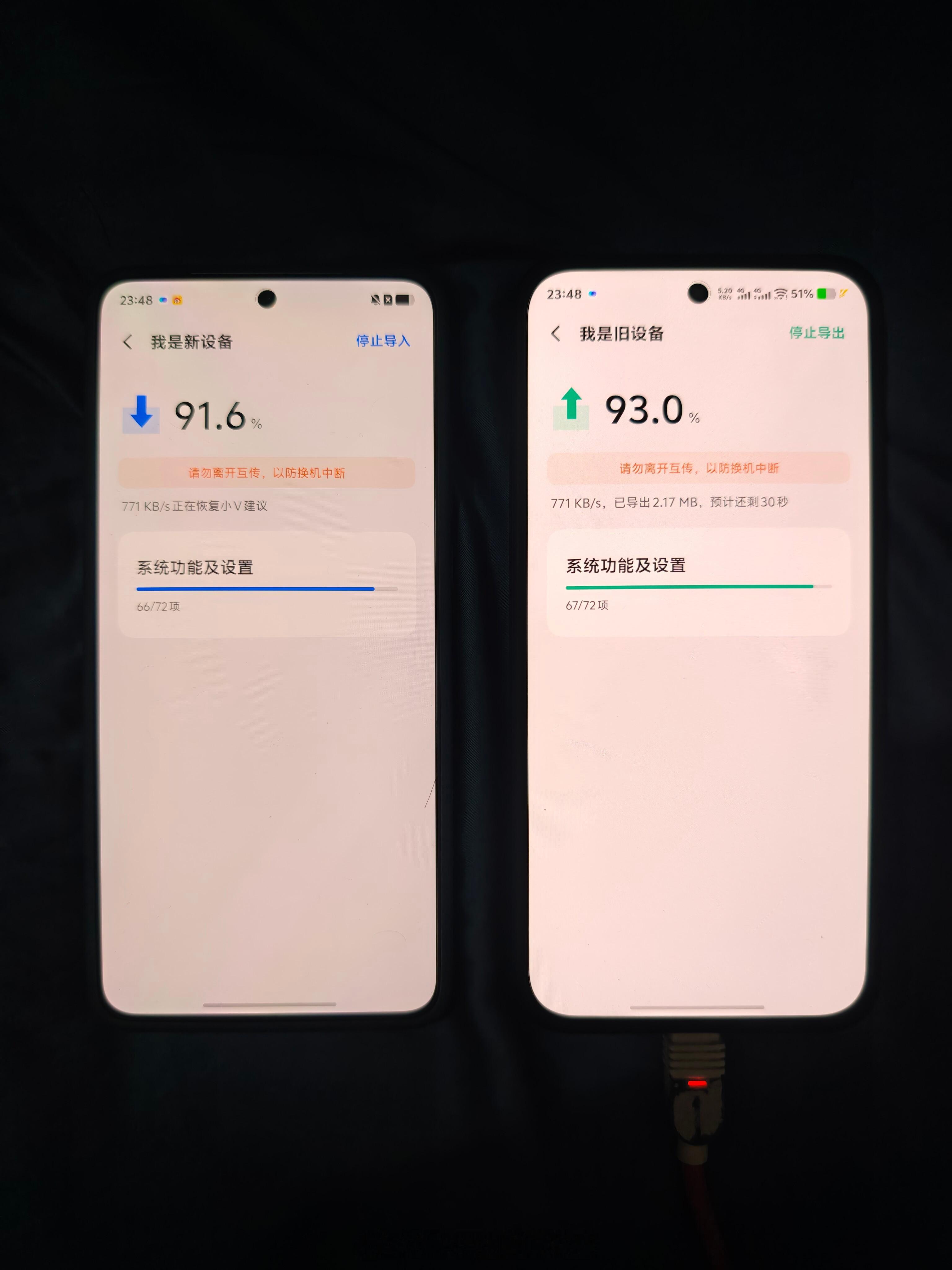 iqoo 深夜先传个新旧手机的基础设置明天再挑挑拣拣，看哪些软件需要互传橘子系统