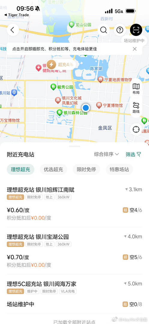 银川这里好神奇！停车费一块钱一小时 封顶四元！充电都是09:00-17:00白天