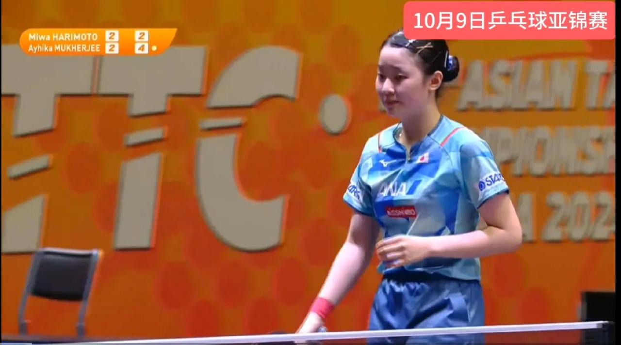 张本美和半决赛中，战胜怪球削手穆吉克，长胶巴特拉，取得2分，战胜印度队立了大功。