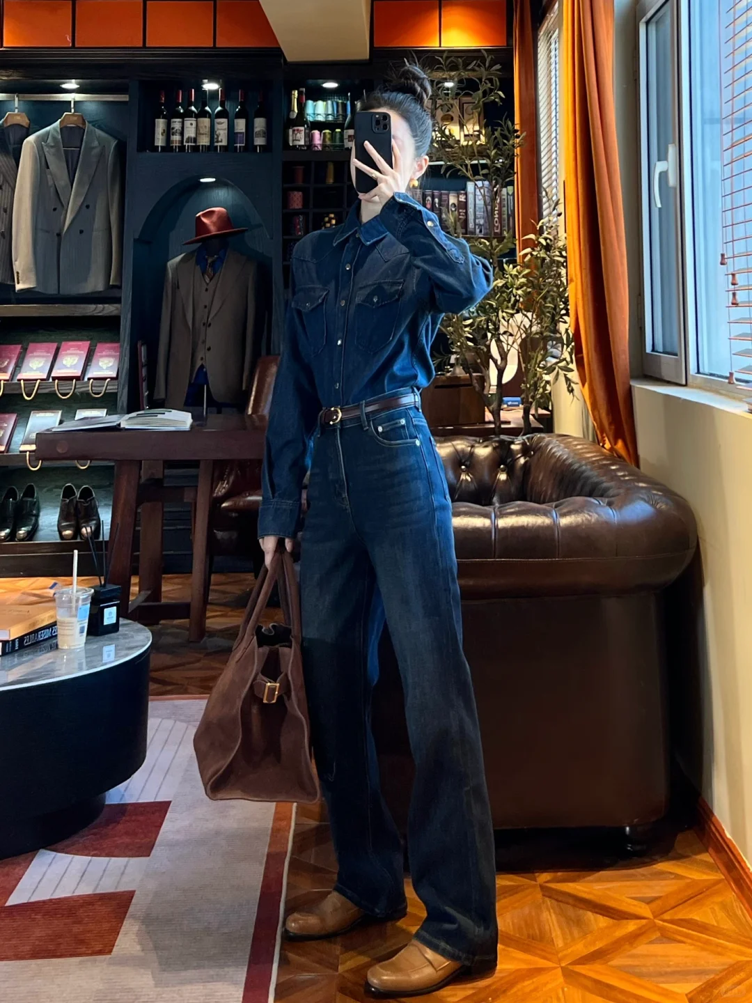 今日份牛仔ootd！一身复古又时髦～