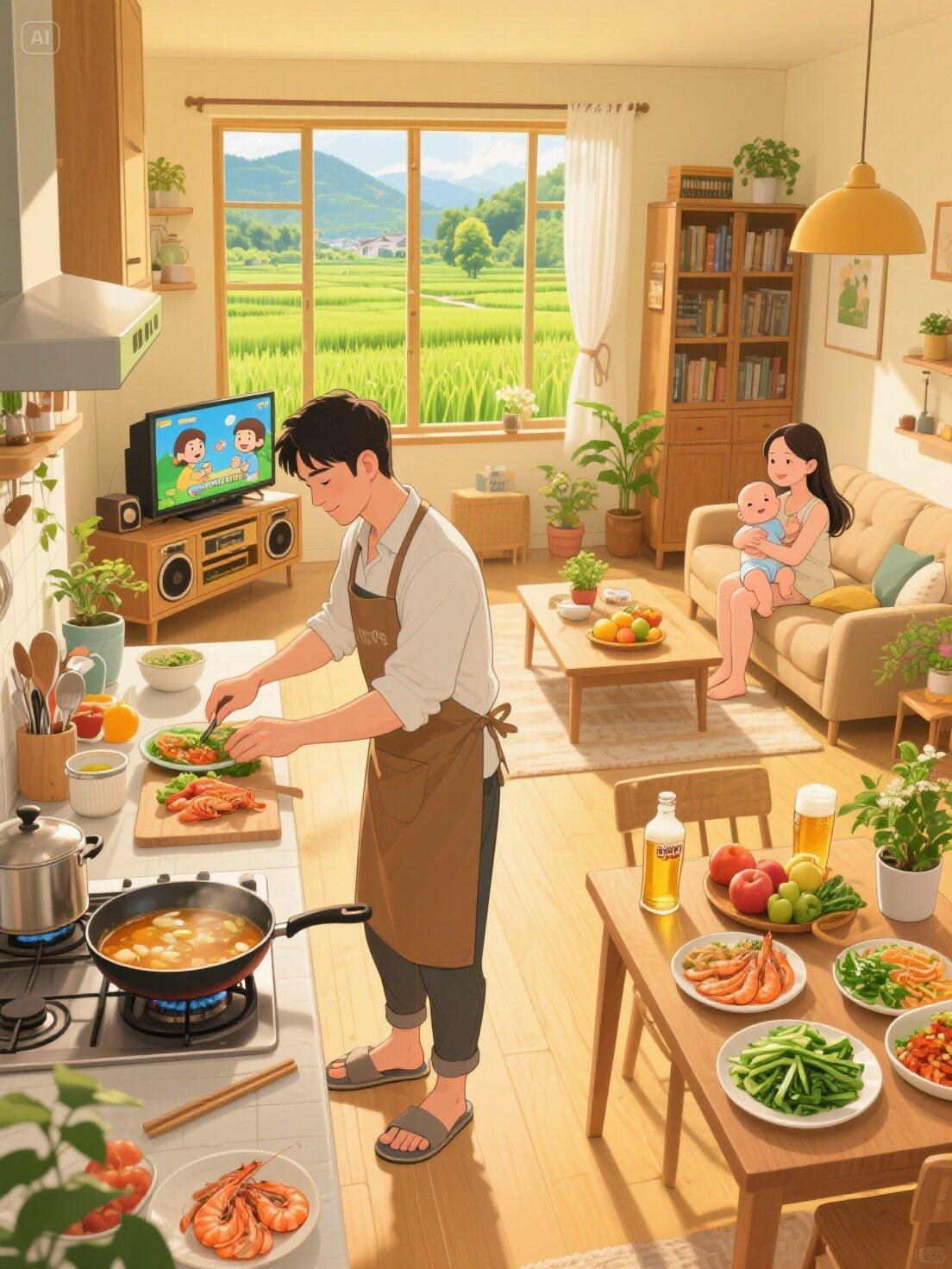 非常赞成。
 
做饭从来不是某一性别的专属家务，而是家庭成员共同的责任。
 
1