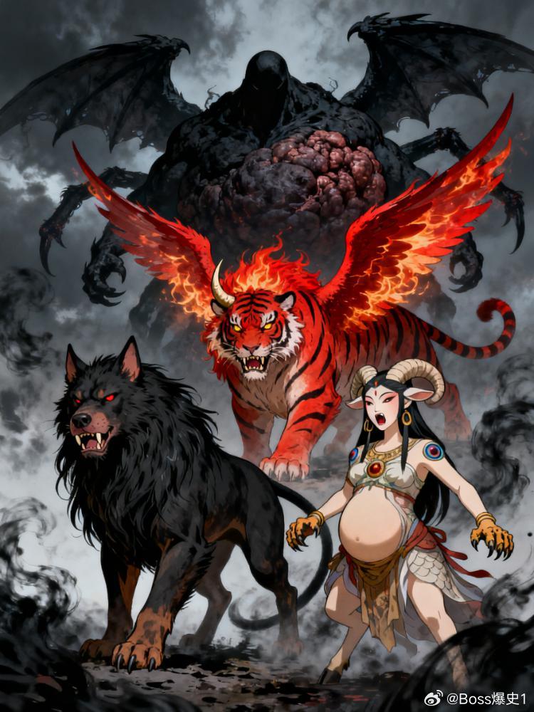 上古十二兽，四凶、四神、四灵都是谁？一、四凶兽（象征凶暴邪恶）1. 混沌来历：《