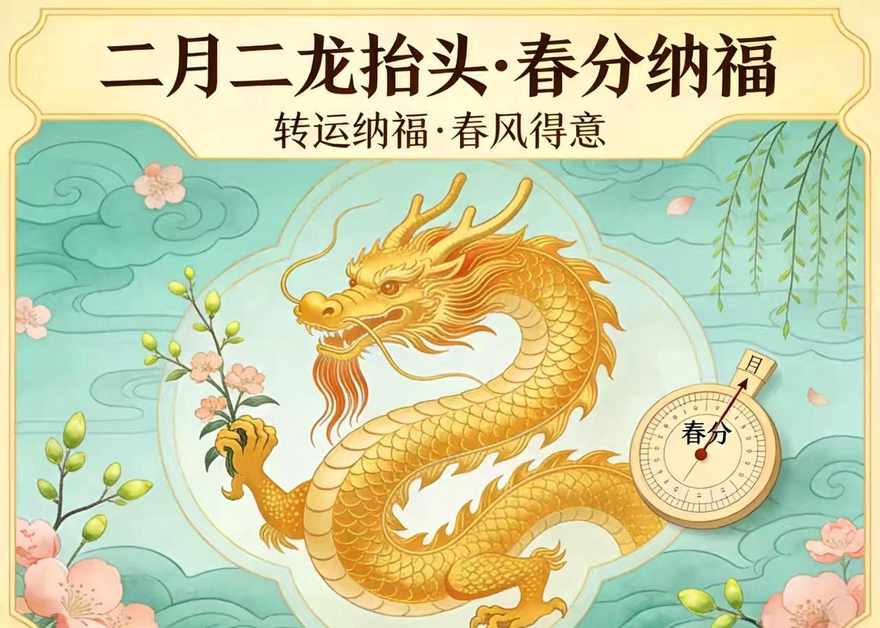 二月二龙抬头 撞上春分：一年中磁场最强的一天，是少见的双节相逢，民俗与节气叠加，