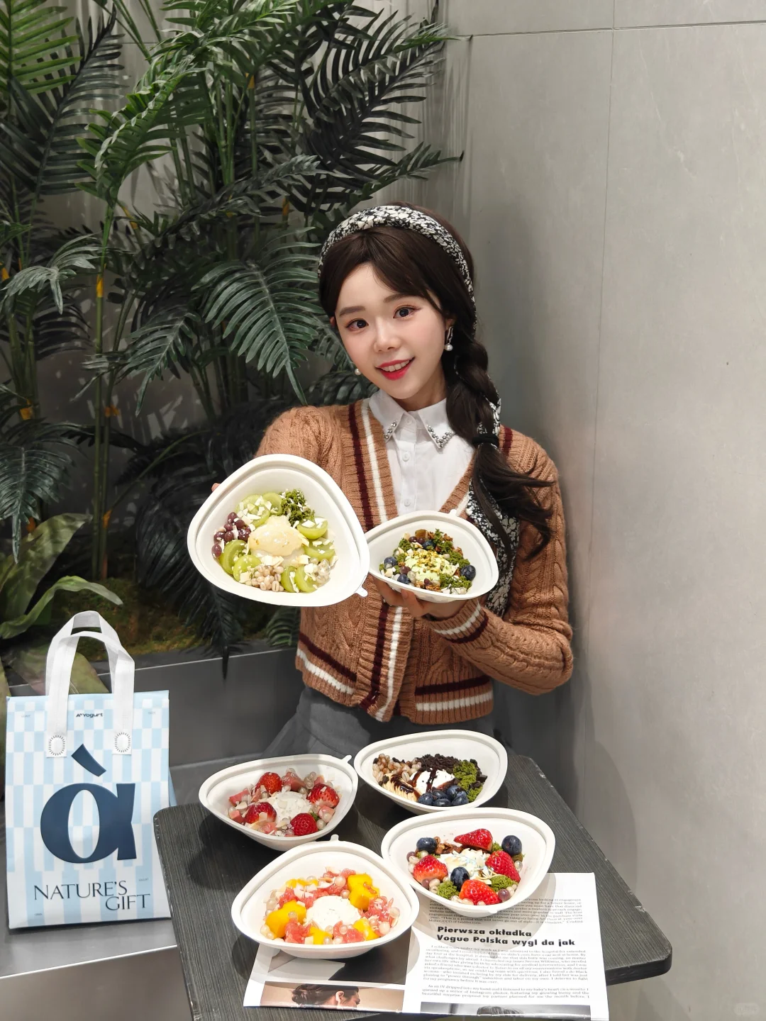 这是仙女吃的吧？健康又美腻的油画酸奶碗