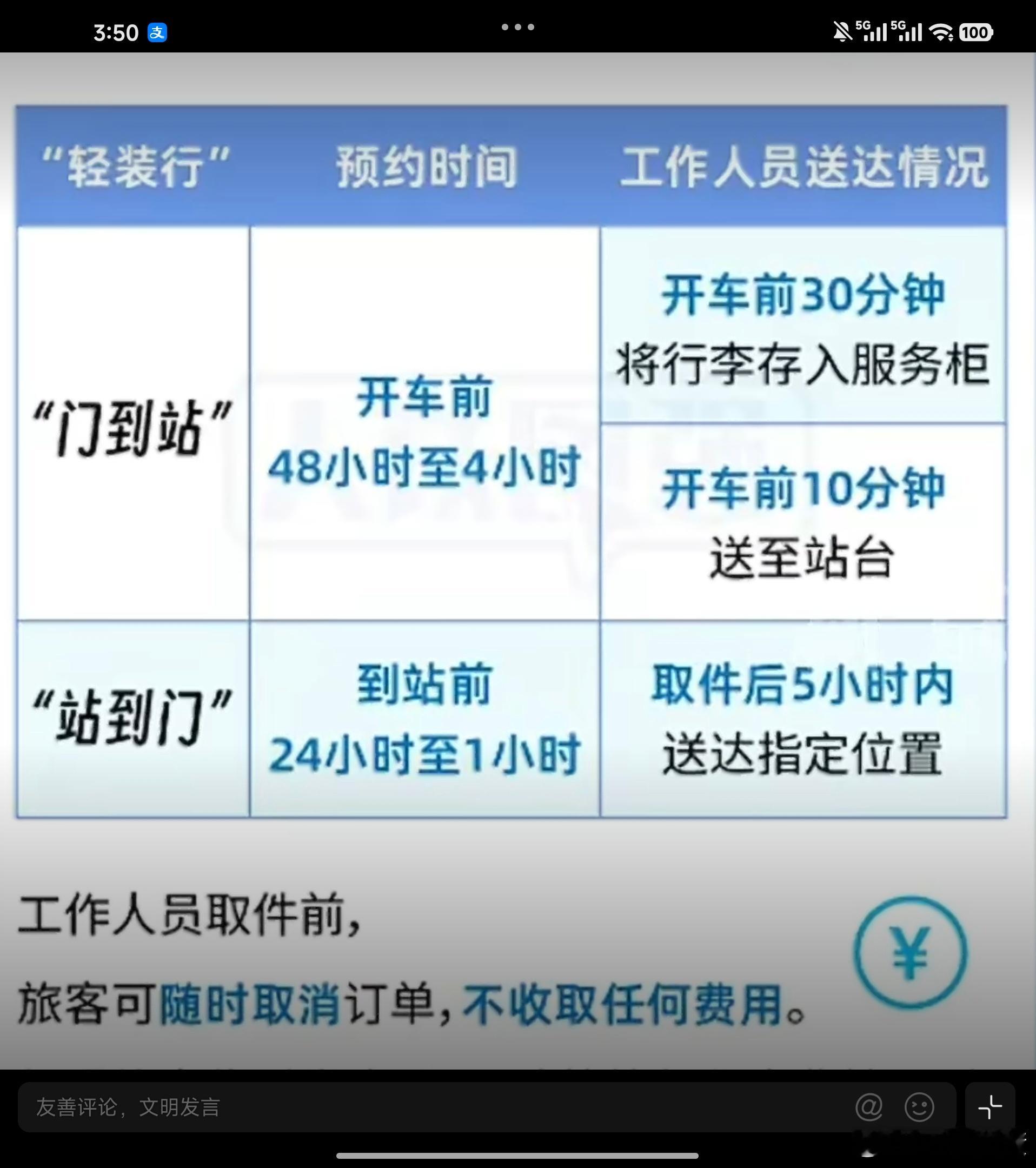 坐高铁可以不用自己扛行李了用了这个方法坐高铁以后真的可以轻装出行了特别适合周末出