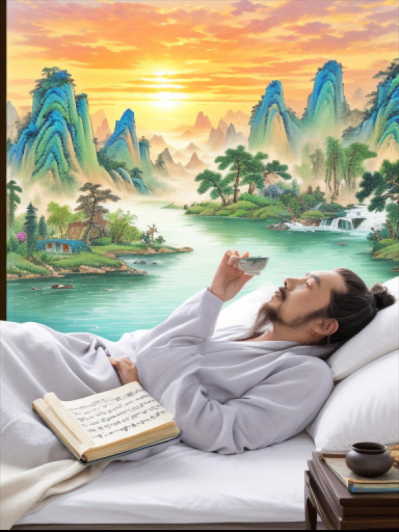 暮年感怀
 
人过古稀到暮年，
回首往事化云烟。
韶华已去心无悔，
晚景来临享泰