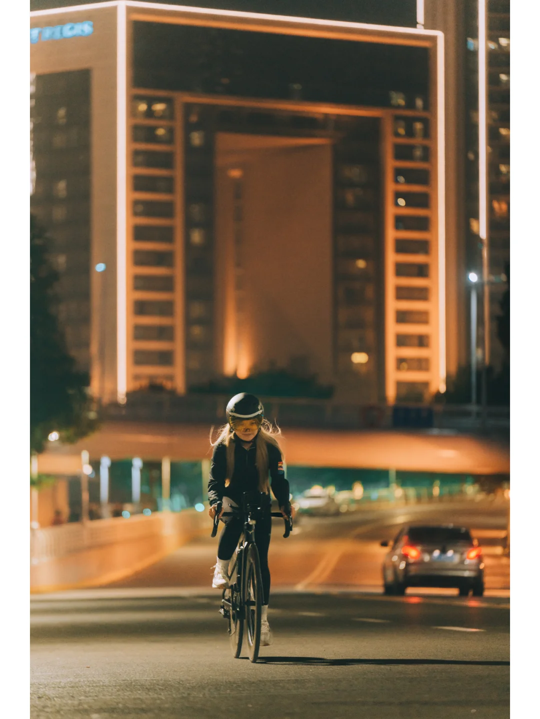 天津陪拍-深夜城市女骑