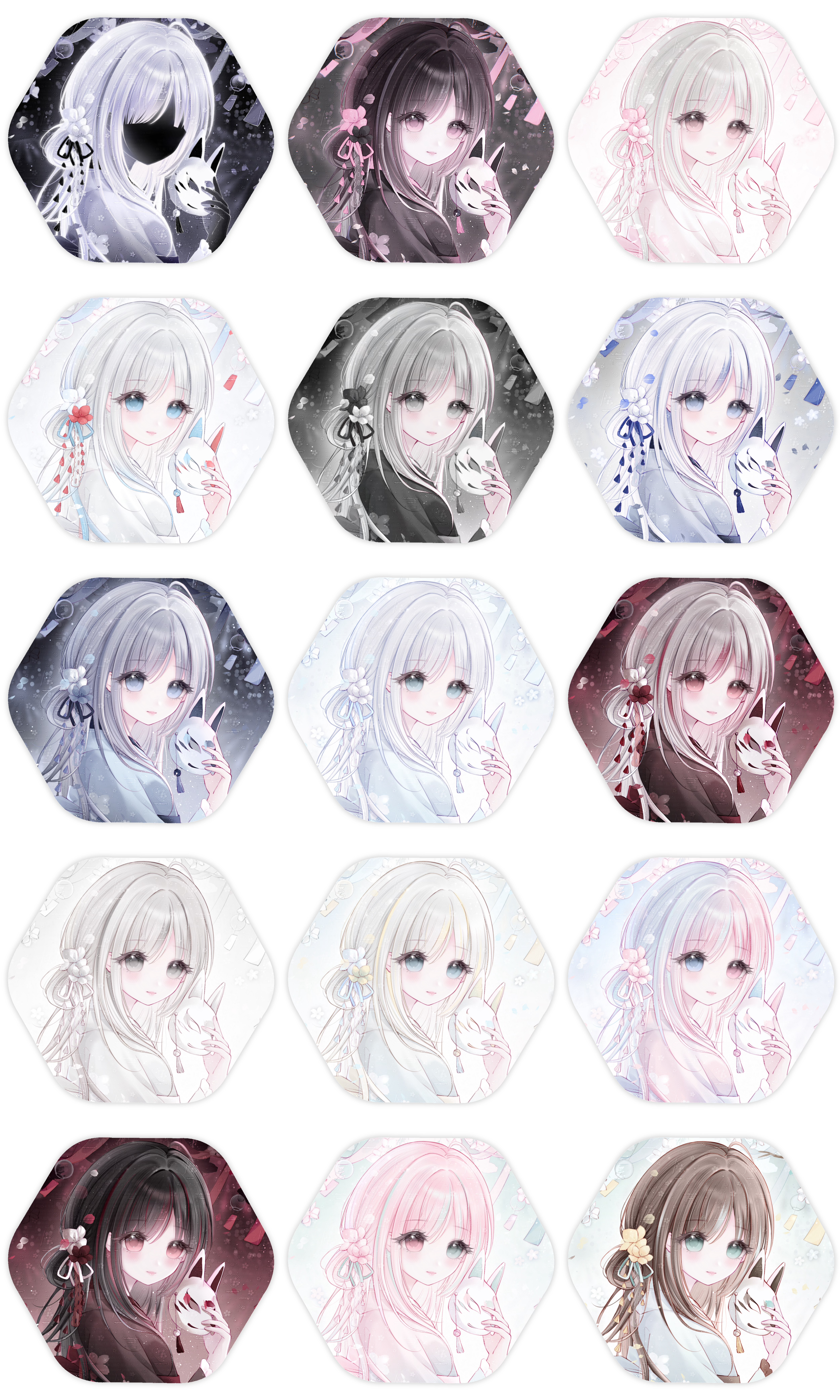 六边形头像  【仲夏花影】掉落来啦~ ✨群名标了余量，群满会🔒✨宝宝们进群群微