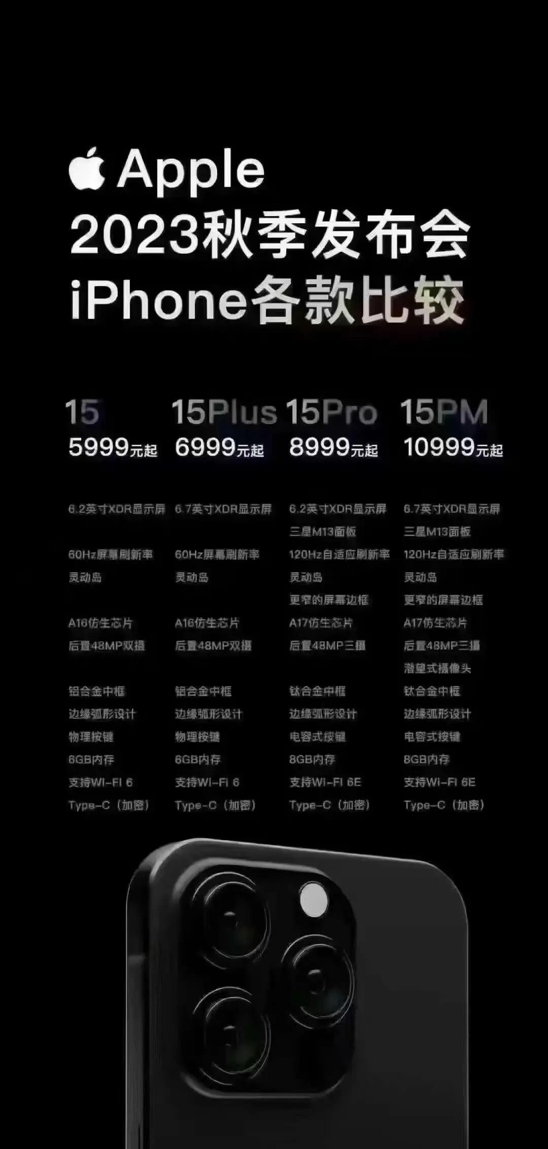 今晚苹果iPhone15系列和华为Mate60系列的“大战”就要一触即发了，我看