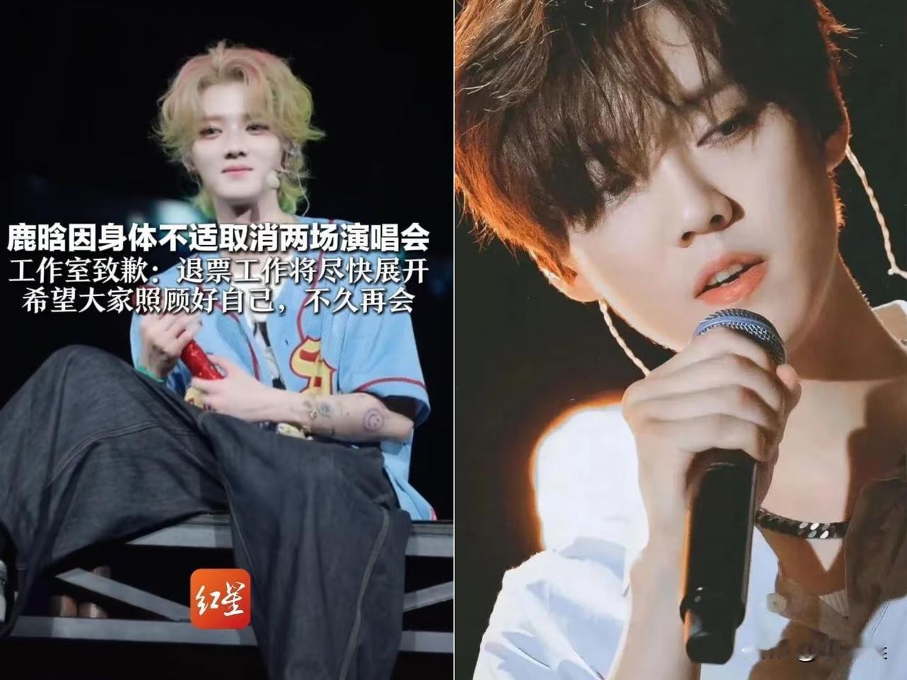 鹿晗倒下了，

不是塌房，

是被前庭神经炎逼得

在舞台上晕过去，

协和的诊