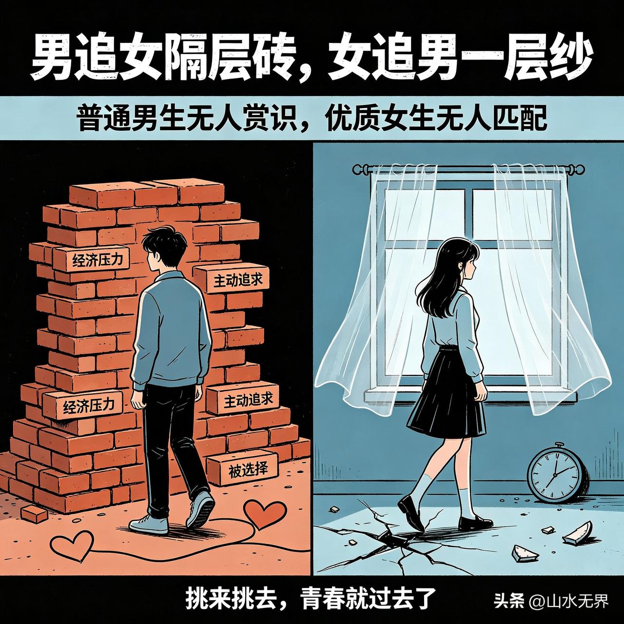 当下最扎心的婚恋怪象：男人娶不到，女人嫁不出
 
现在社会上出现一种很矛盾的现状