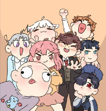 全员大合照，我宣布这个就是完美大结局#光与夜之恋# ​​​