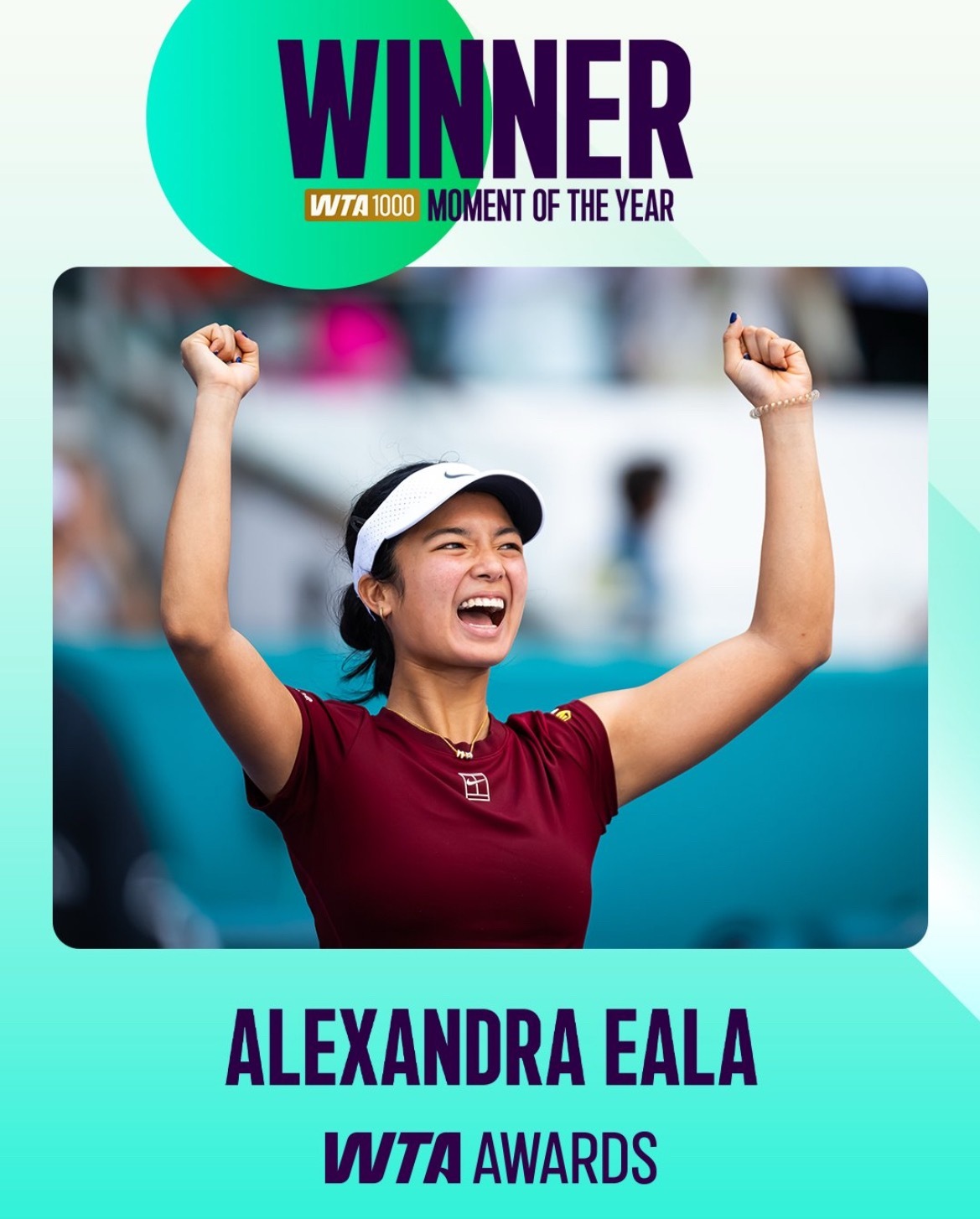网球talking大会 实至名归的获奖者🤩WTA年度最佳时刻👇1000赛- 