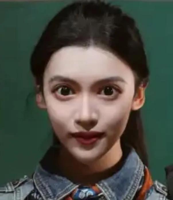 这眼睛像个假人，看着有点疹的慌。