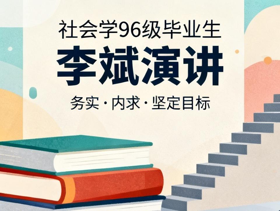 听了李斌做的演讲报告。感觉那时的毕业生都有一颗坚定的心，以及实力

社会学96级
