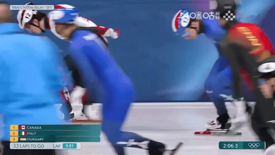 2026米兰冬奥会短道速滑男子5000米接力半决赛林孝埈 张柏浩的三次超越短道速