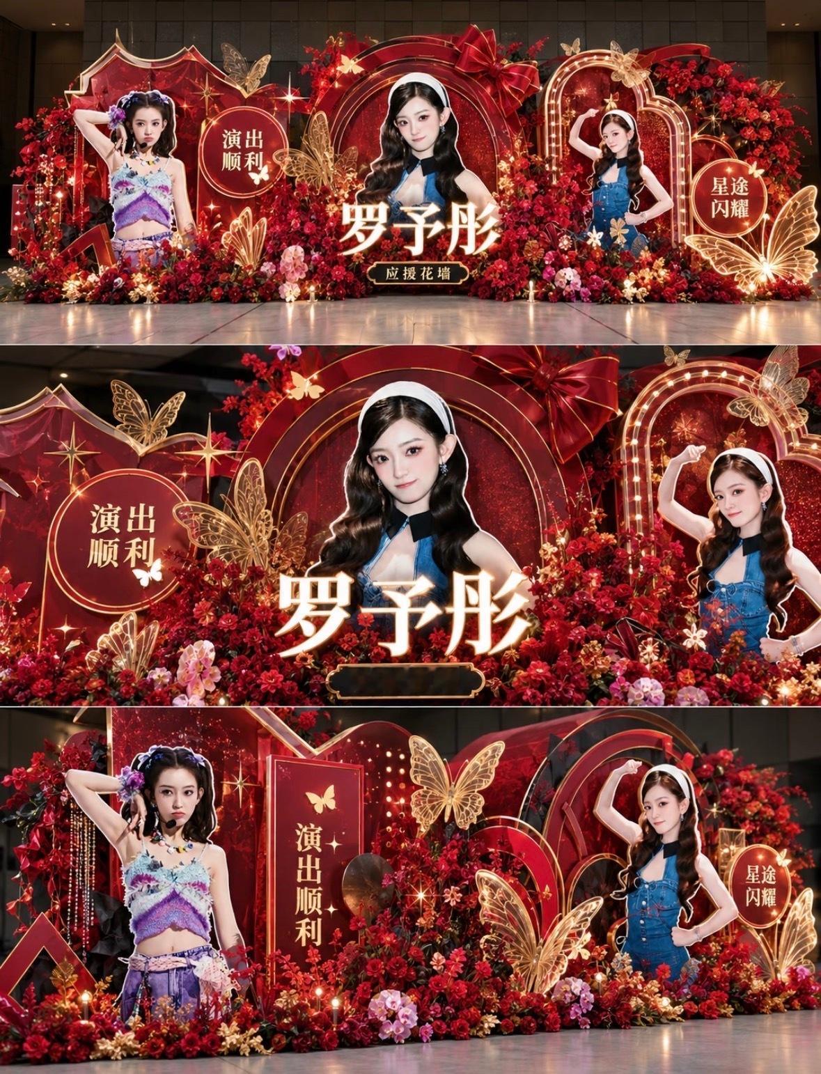 罗予彤花墙申请审丑积累，不知道为什么要选这个颜色，用yys蓝色很难吗 
