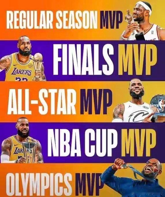 还不是goat？詹姆斯拥有常规赛MVP、FMVP、奥运会MVP等所有MVP！ ​