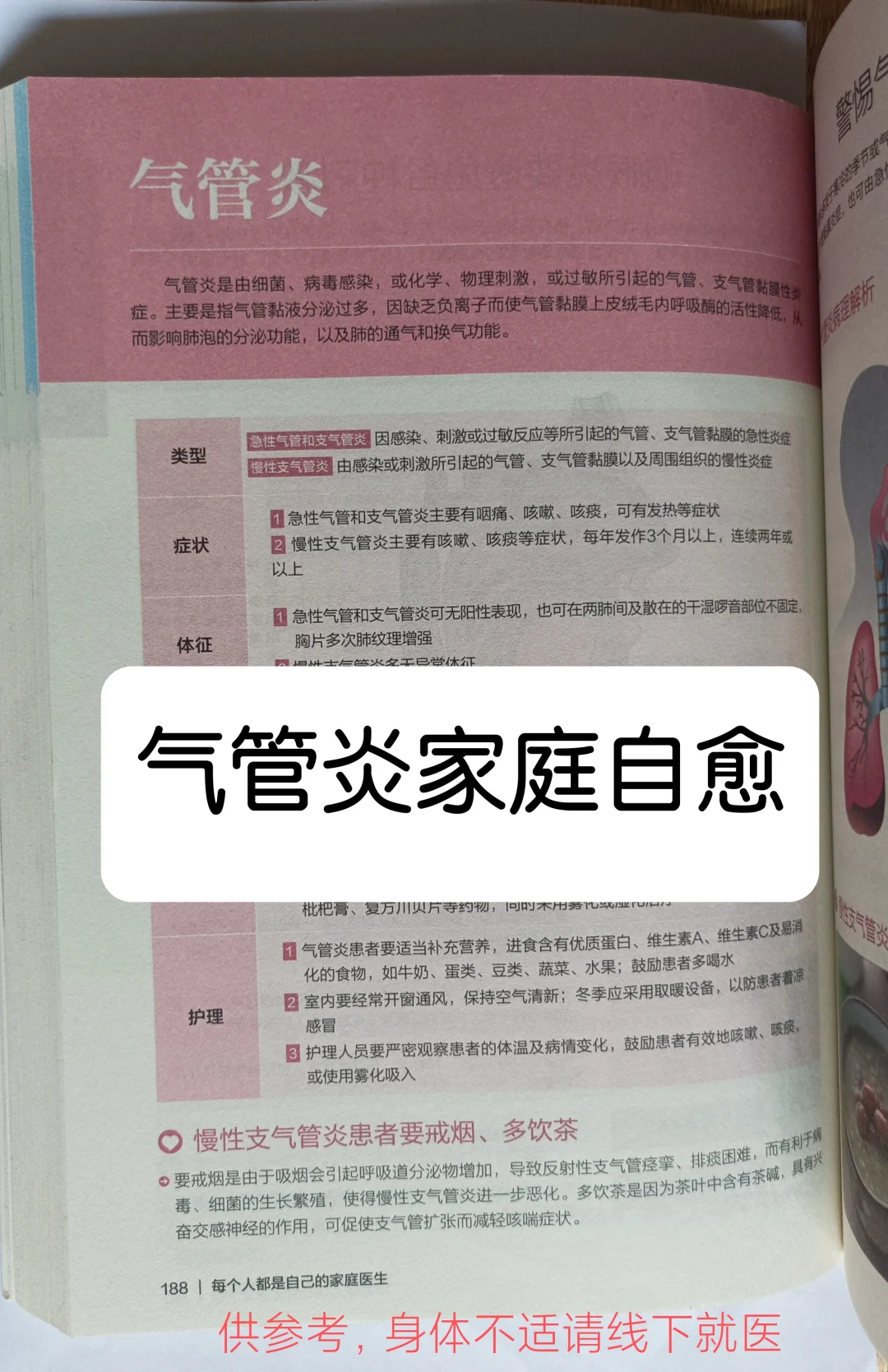 气管炎    戒烟多饮茶