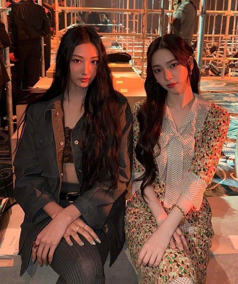 柳智敏gawon同框合照  柳智敏gawon秀场合照 aespa KARINA 
