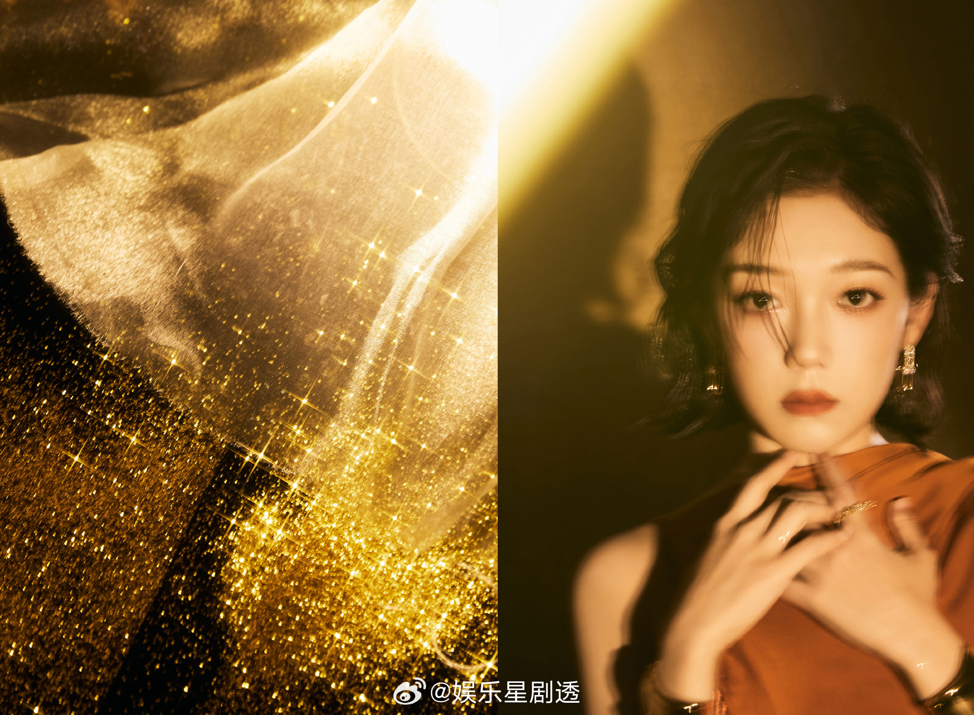 希林娜依高年度全能艺人 希林娜依高：舞台中央的绝对王者！橘金礼服勾勒女神轮廓，嗓