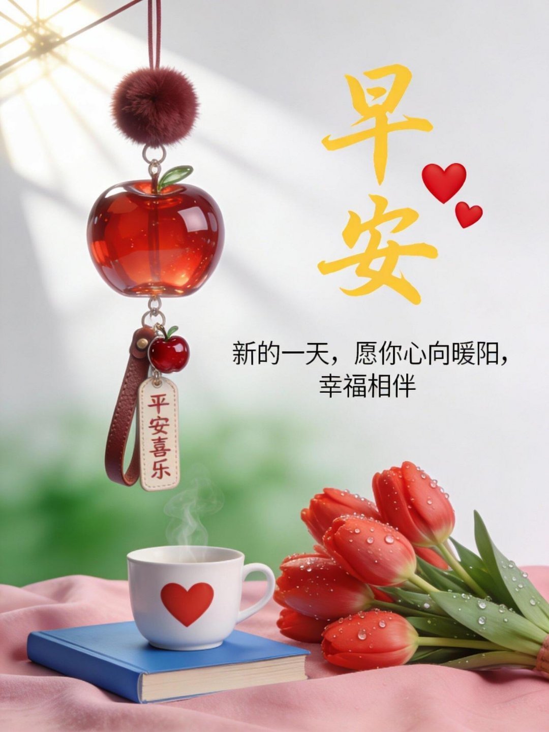 早安 清晨的温柔，向来眷顾用心生活的人。调整心境，心向暖阳，不虚度光阴，不委屈自
