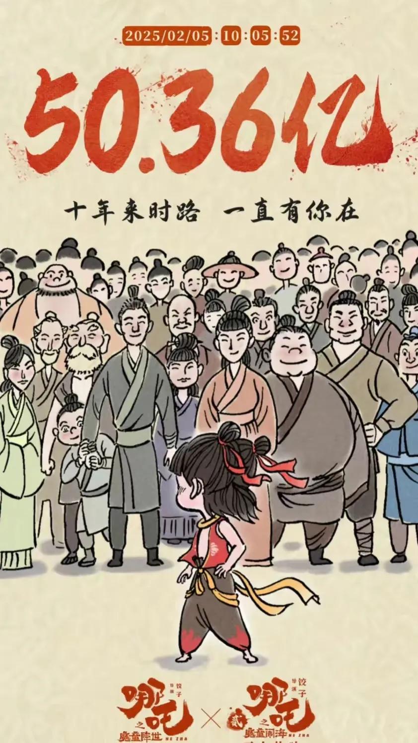 见证中国电影的历史
首部突破60亿人民币的动漫