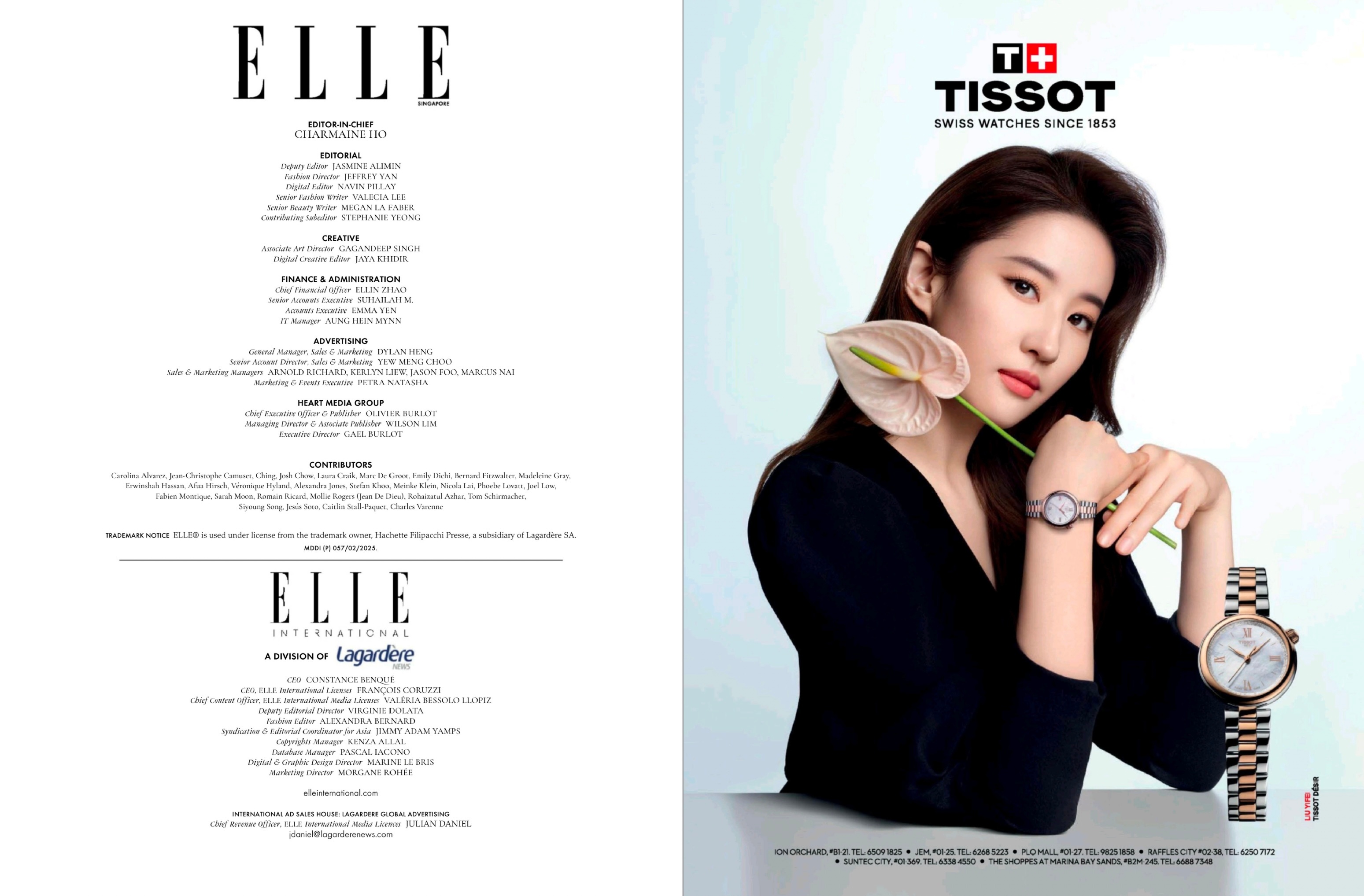 刘亦菲 ⌚️Liu Yifei x Tissot x ELLE Singapor