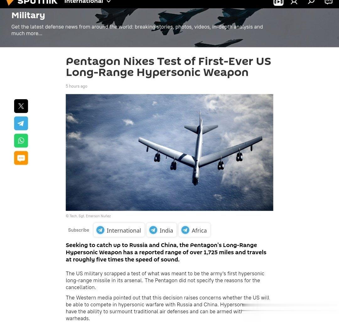 五角大楼首次测试美国远程高超音速武器为了追赶俄罗斯和中国，五角大楼的远程高超音速