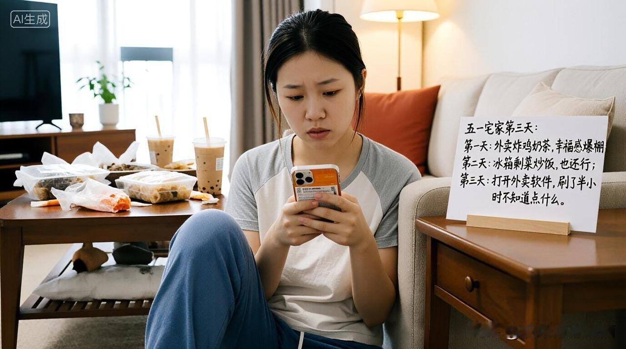 五一宅家第三天，笑着笑着就哭了：外卖都刷不出新花样了

今天是五一宅家的第三天，