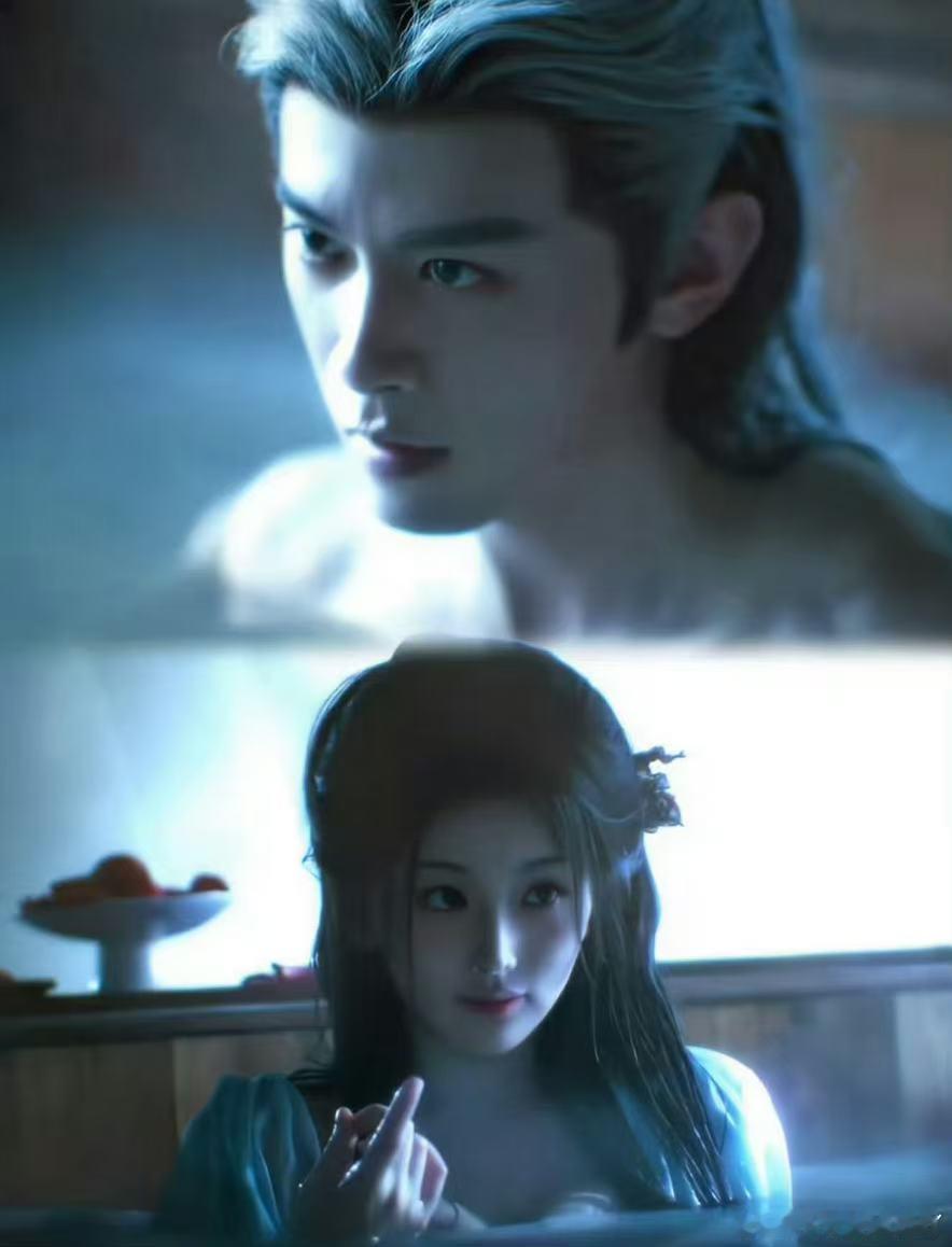 孔雪儿邓凯聊逐玉水下吻孔雪儿邓凯互相模仿 每次重温这段水下戏都被戳中，氛围感和故