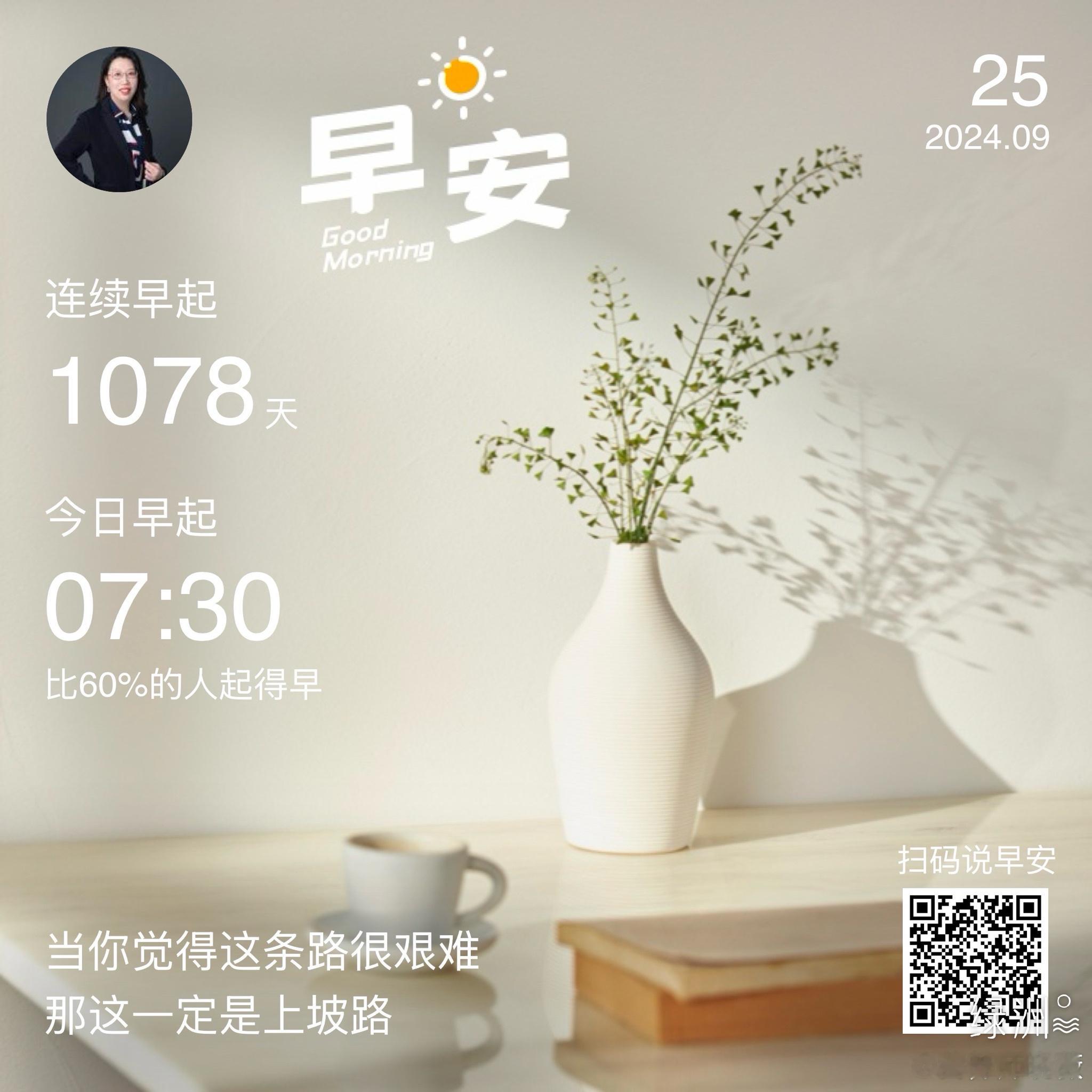 #早安#当你觉得这条路很艰难那这一定是上坡路  ​​​