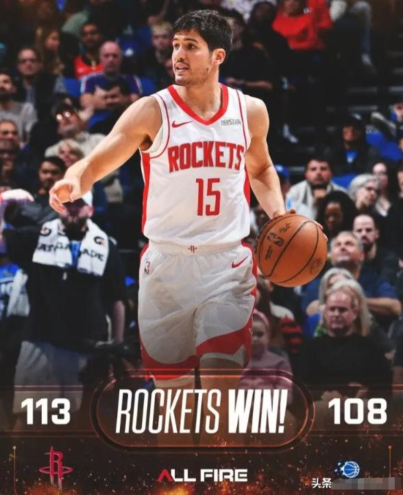 火箭天才新星谢波德真是当之无愧！在今天火箭客场以113：108击败魔术的赛后，火