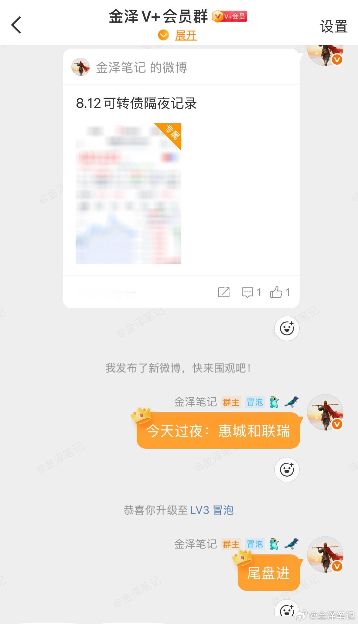 所有的策略V+群里面提示！昨天过夜的惠城转债和联瑞转债，早盘冲高直接跑了 