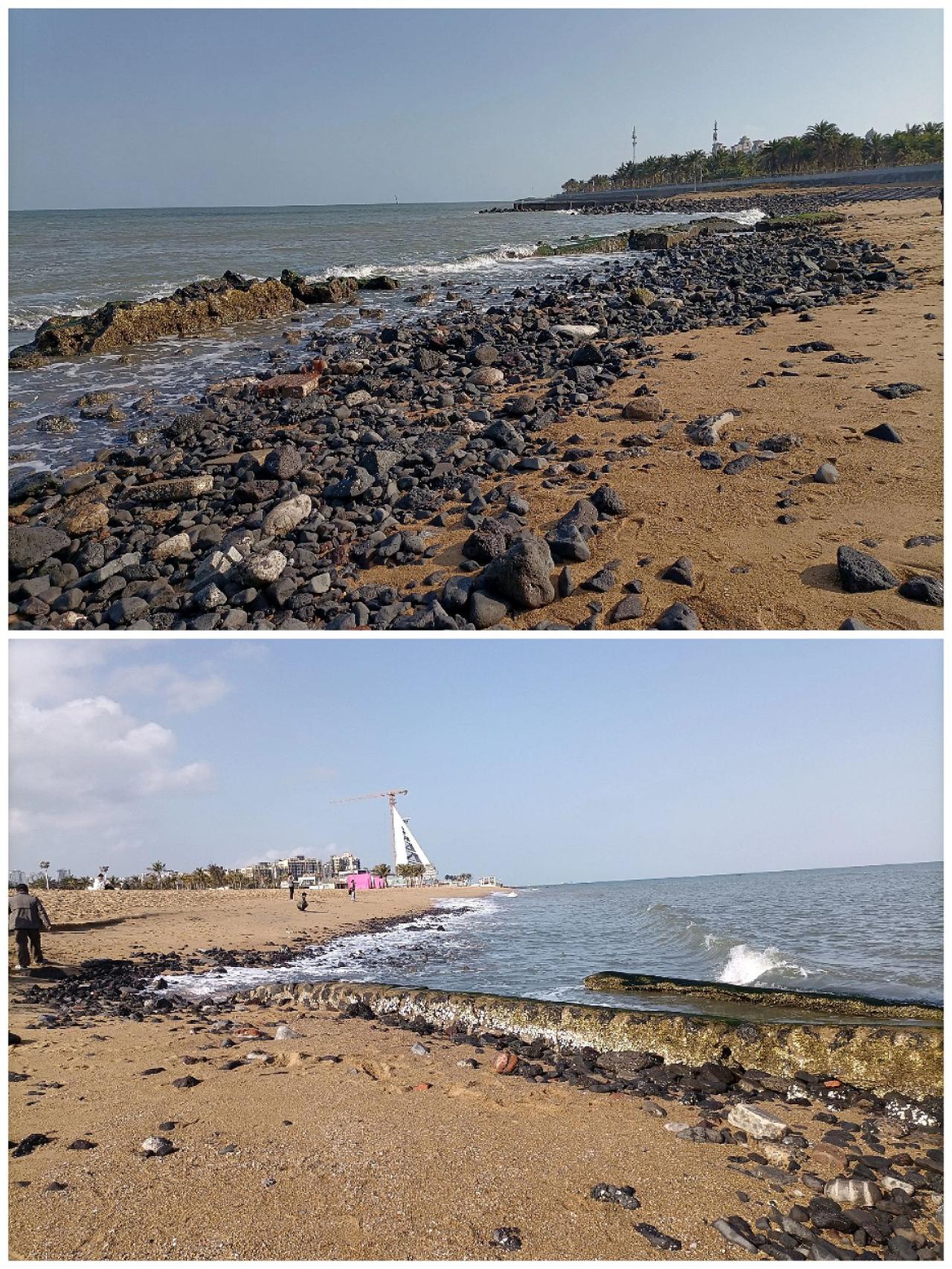 海南岛我们来了，从东海到南海，大海拾贝，心花怒放，乐此不疲。海口白沙门沙滩浪漫迷